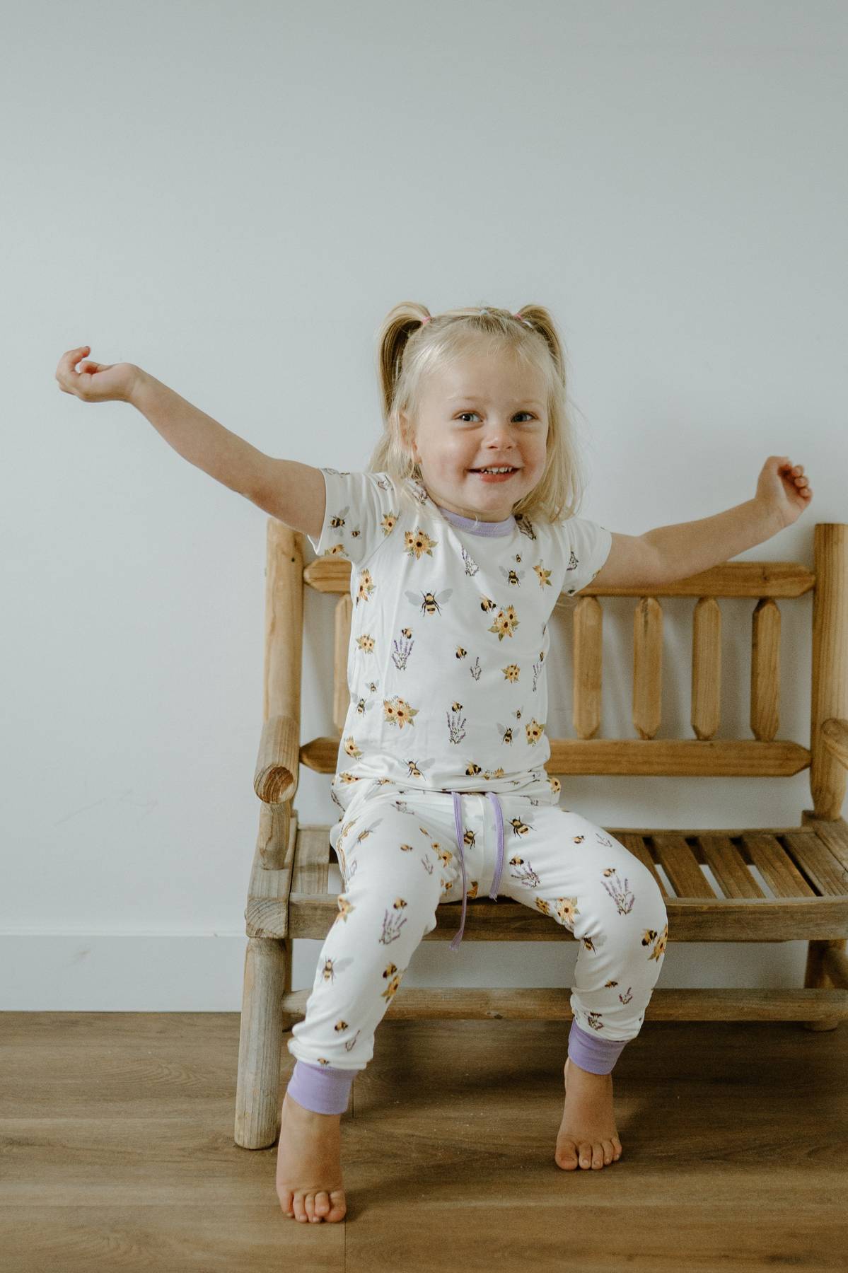 Short Sleeve PJ Pocket Jogger Set - Spring Bee