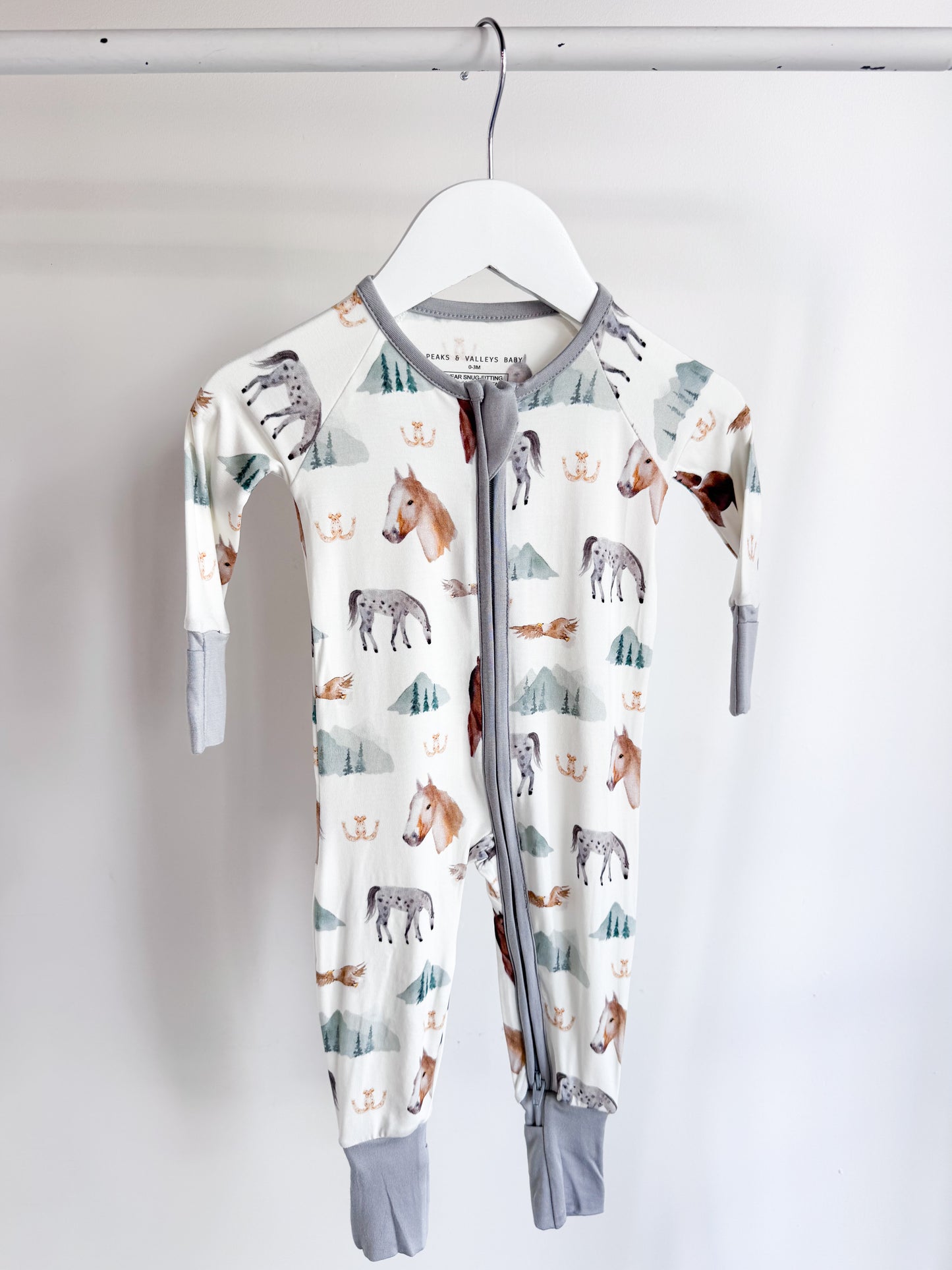 Sleeper with Fold-over Cuffs- Mountain Trails