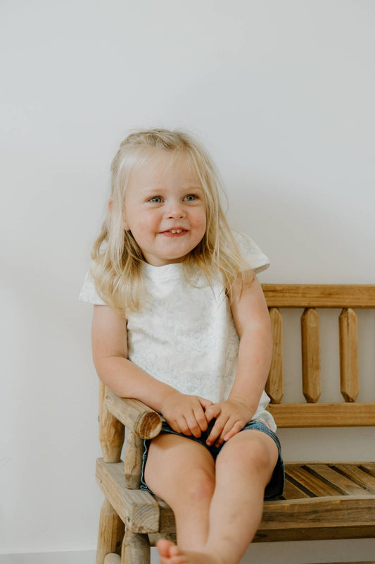 Organic Petal Sleeve Tee- Valley Blooms