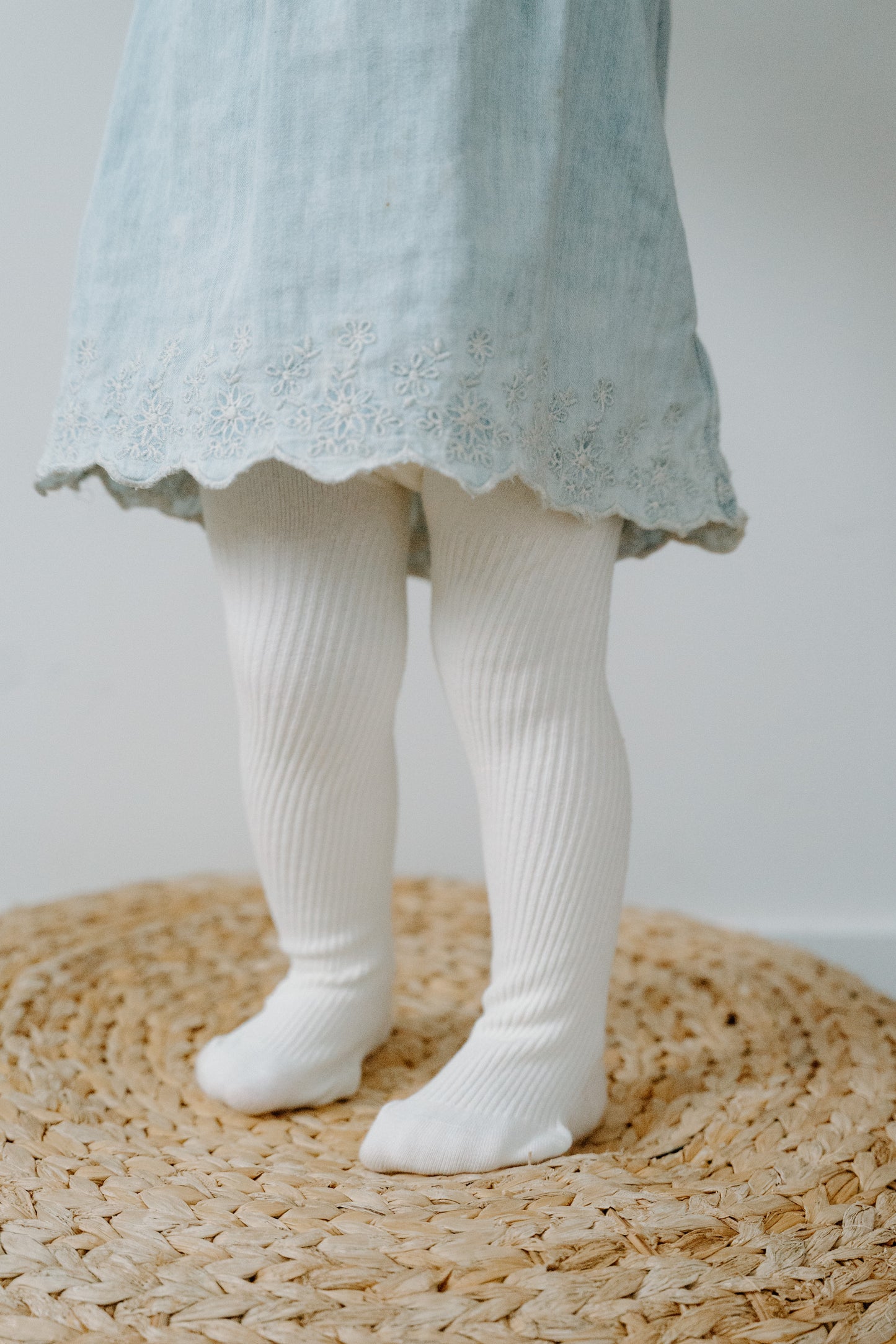 Footed Ribbed Tights