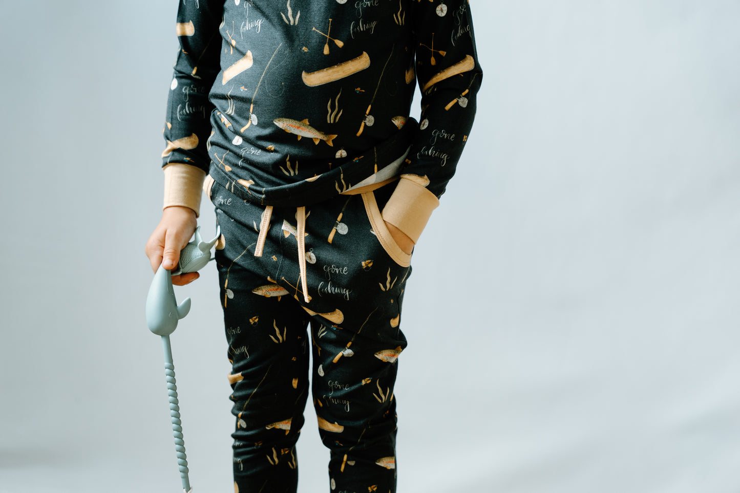 Long Sleeve PJ Pocket Jogger Set - Gone Fishing