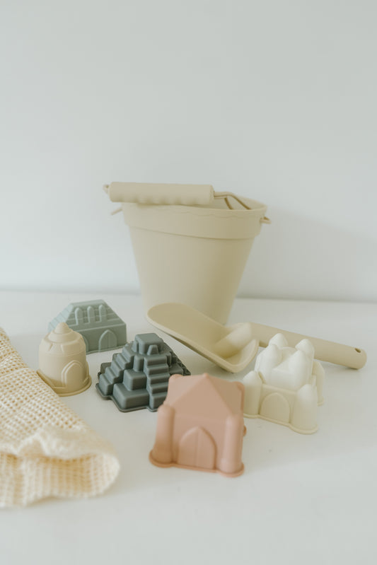 Sand Beach Bucket with Castle Toys