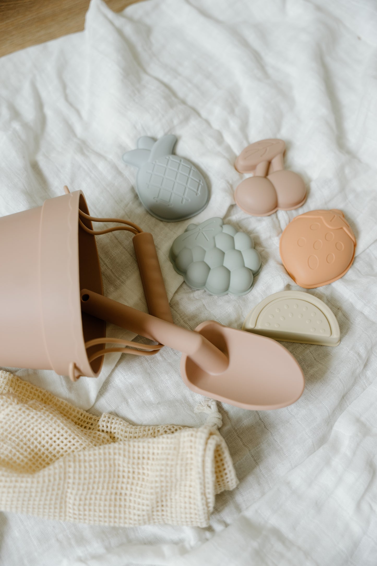 Blush Beach Bucket with Fruits