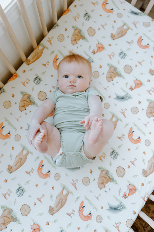 Short Sleeve Onesie- Eucalyptus