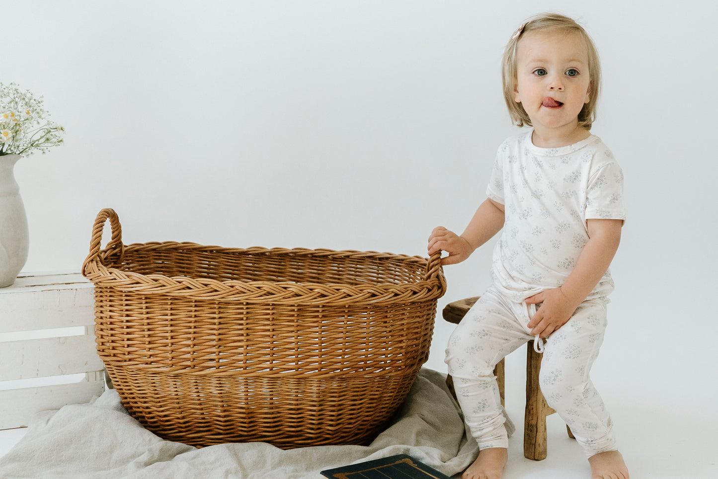 Short Sleeve PJ Pocket Jogger Set - Vintage Meadow