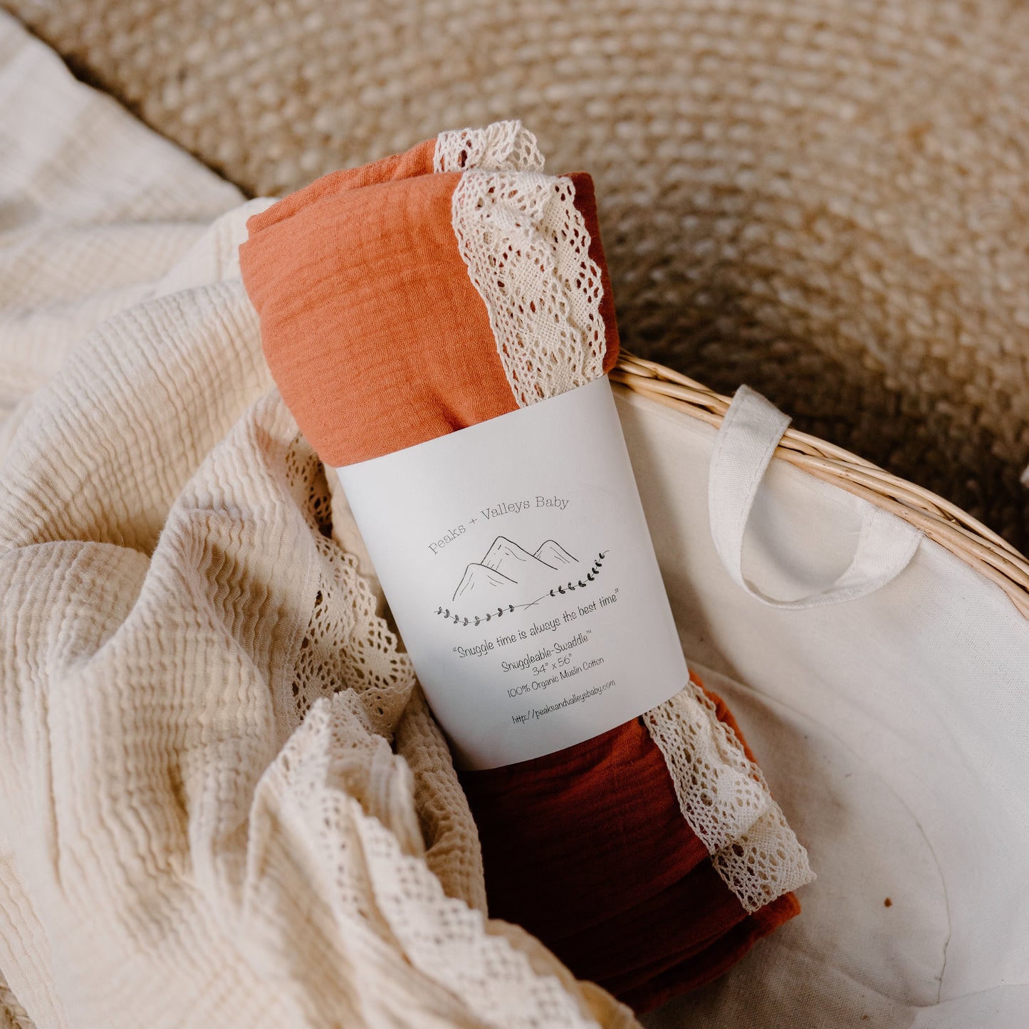 Spice Heirloom Lace Blanket