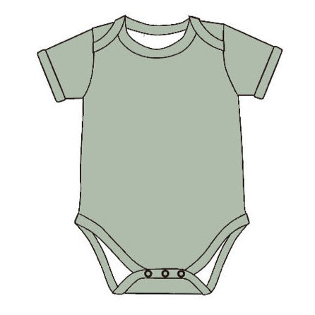 Short Sleeve Onesie- Eucalyptus