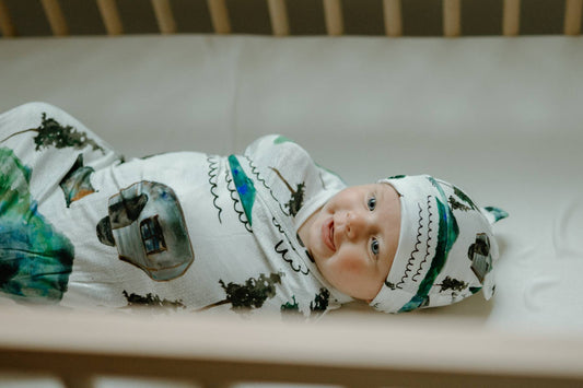 Adventure Swaddle Blanket- Borealis Bear
