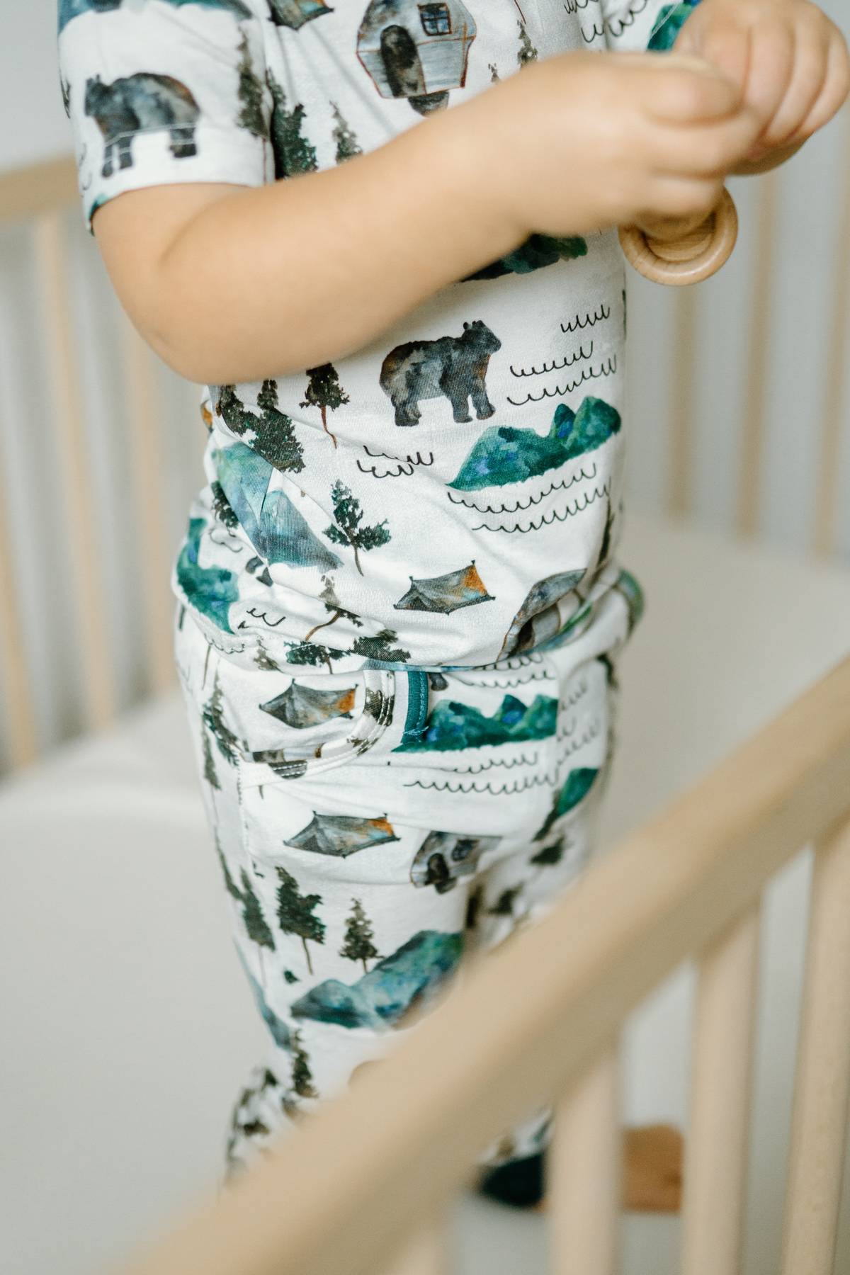 Short Sleeve PJ Pocket Jogger Set - Borealis Bear