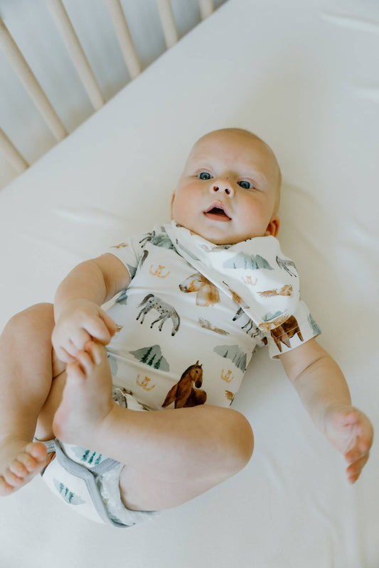 Short Sleeve Onesie- Mountain Trails