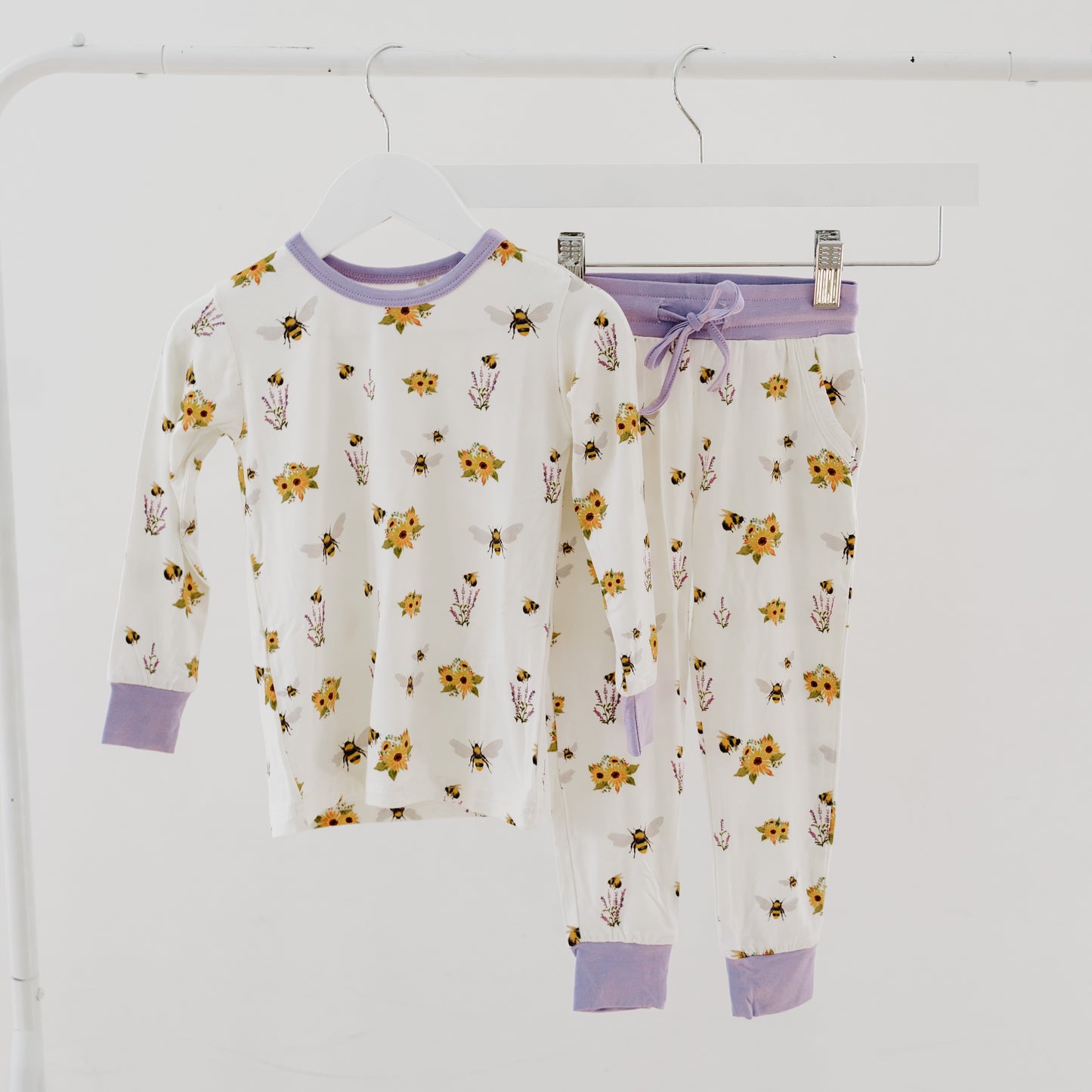 Long Sleeve PJ Pocket Jogger Set - Spring Bee