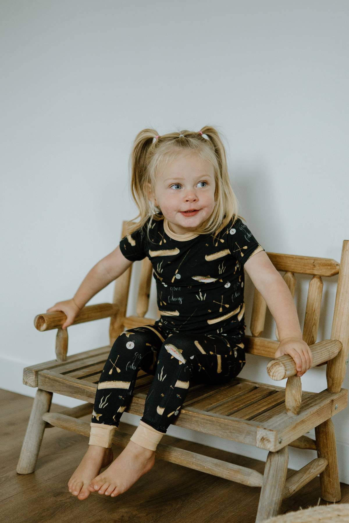 Short Sleeve PJ Pocket Jogger Set - Gone Fishing