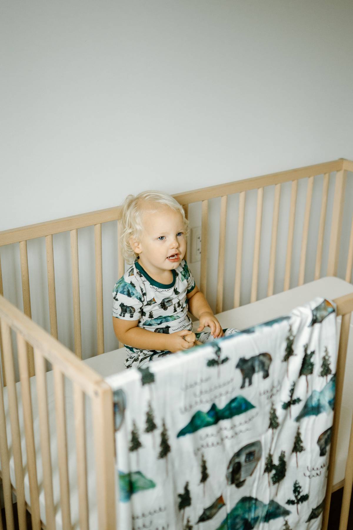 Adventure Swaddle Blanket- Borealis Bear