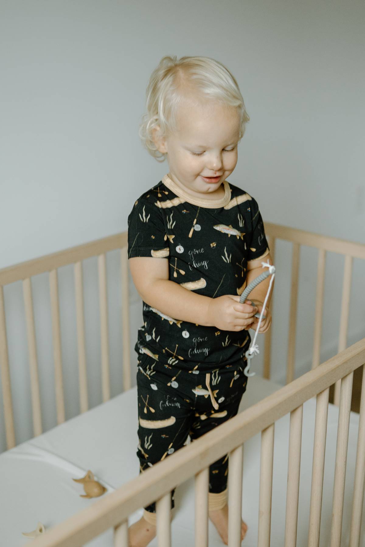 Short Sleeve PJ Pocket Jogger Set - Gone Fishing