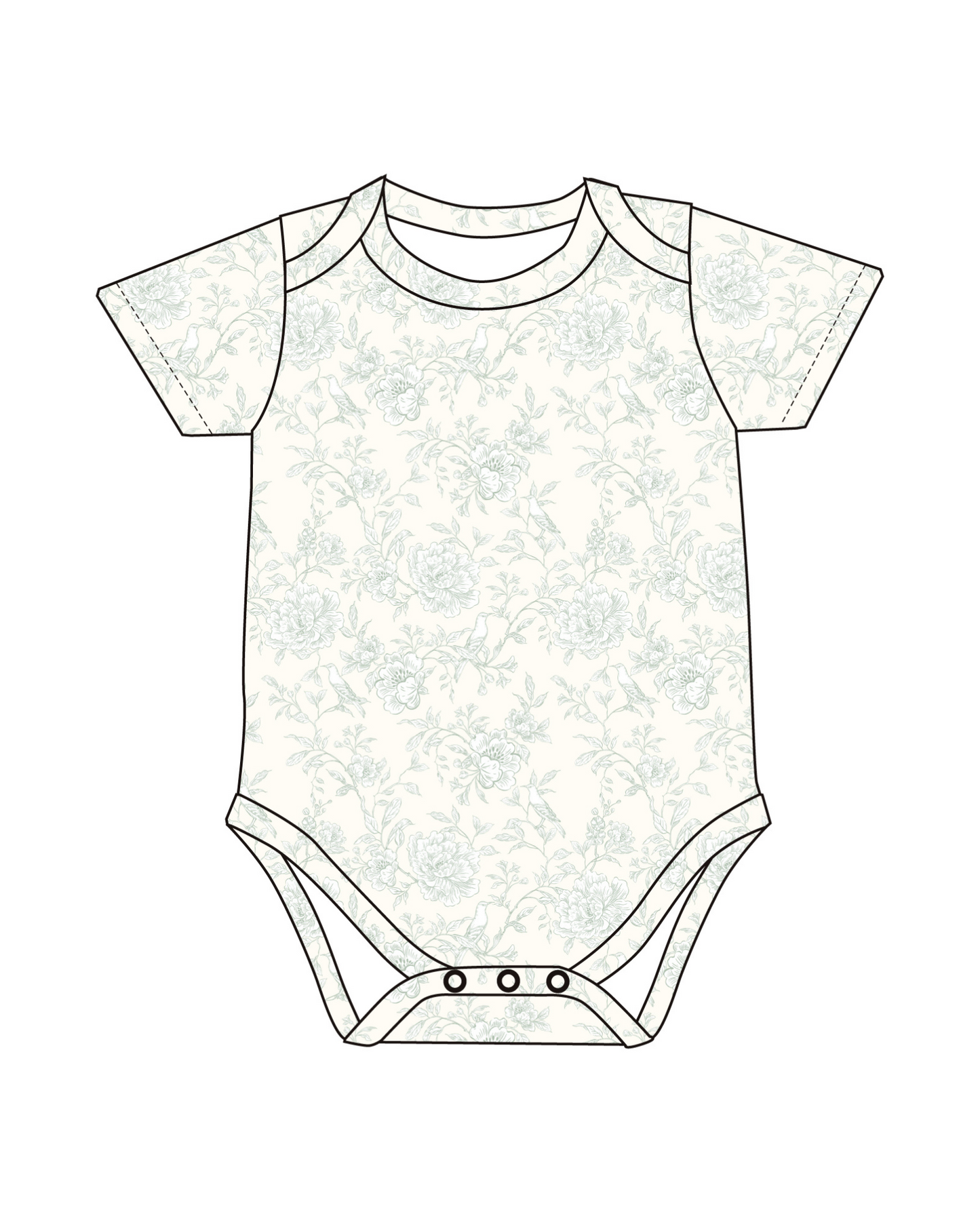 Short Sleeve Onesie- Valley Blooms