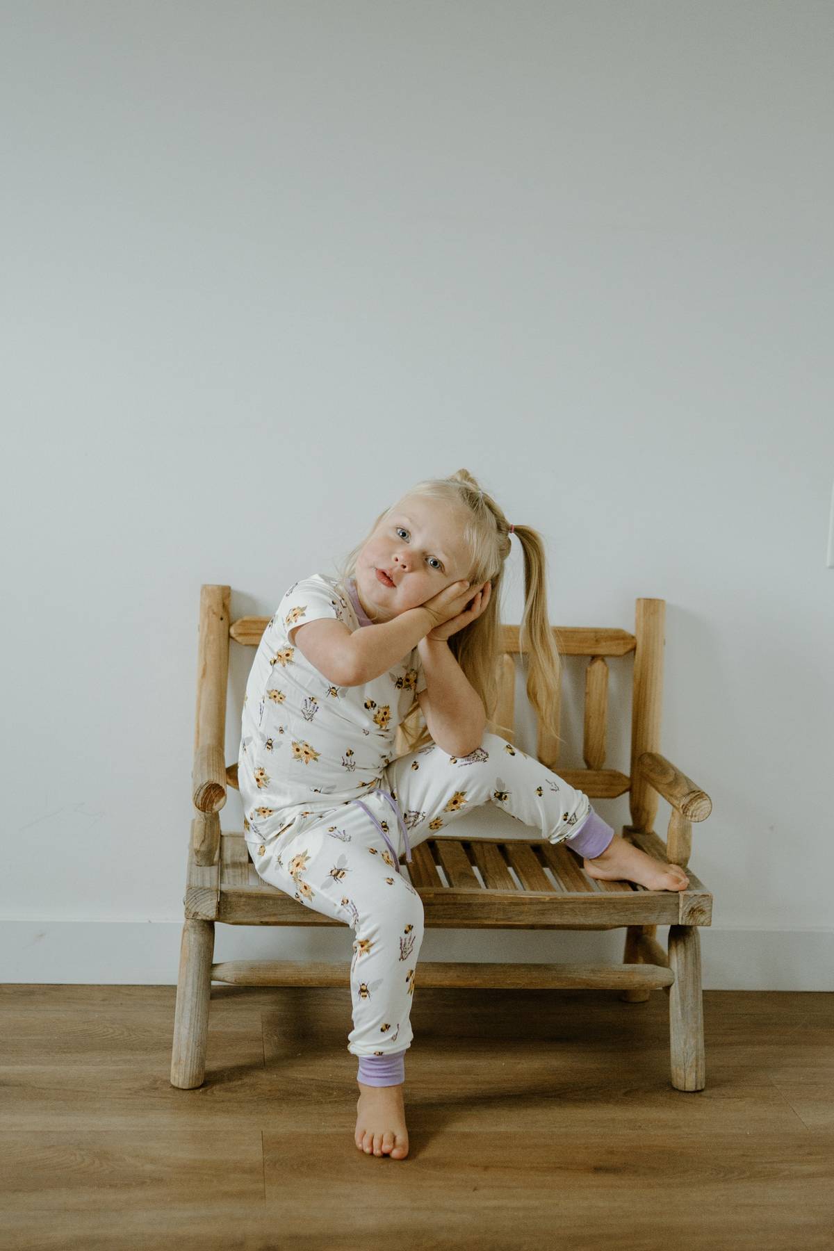 Short Sleeve PJ Pocket Jogger Set - Spring Bee