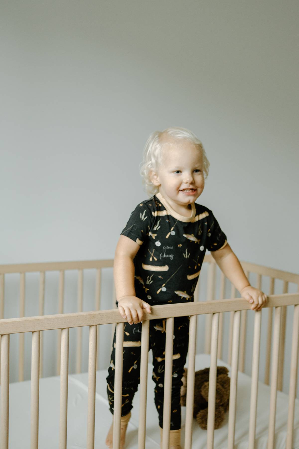 Short Sleeve PJ Pocket Jogger Set - Gone Fishing