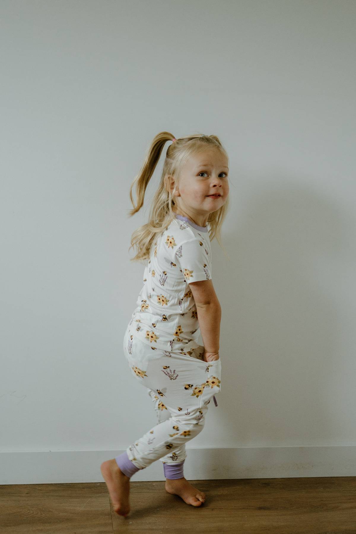 Short Sleeve PJ Pocket Jogger Set - Spring Bee