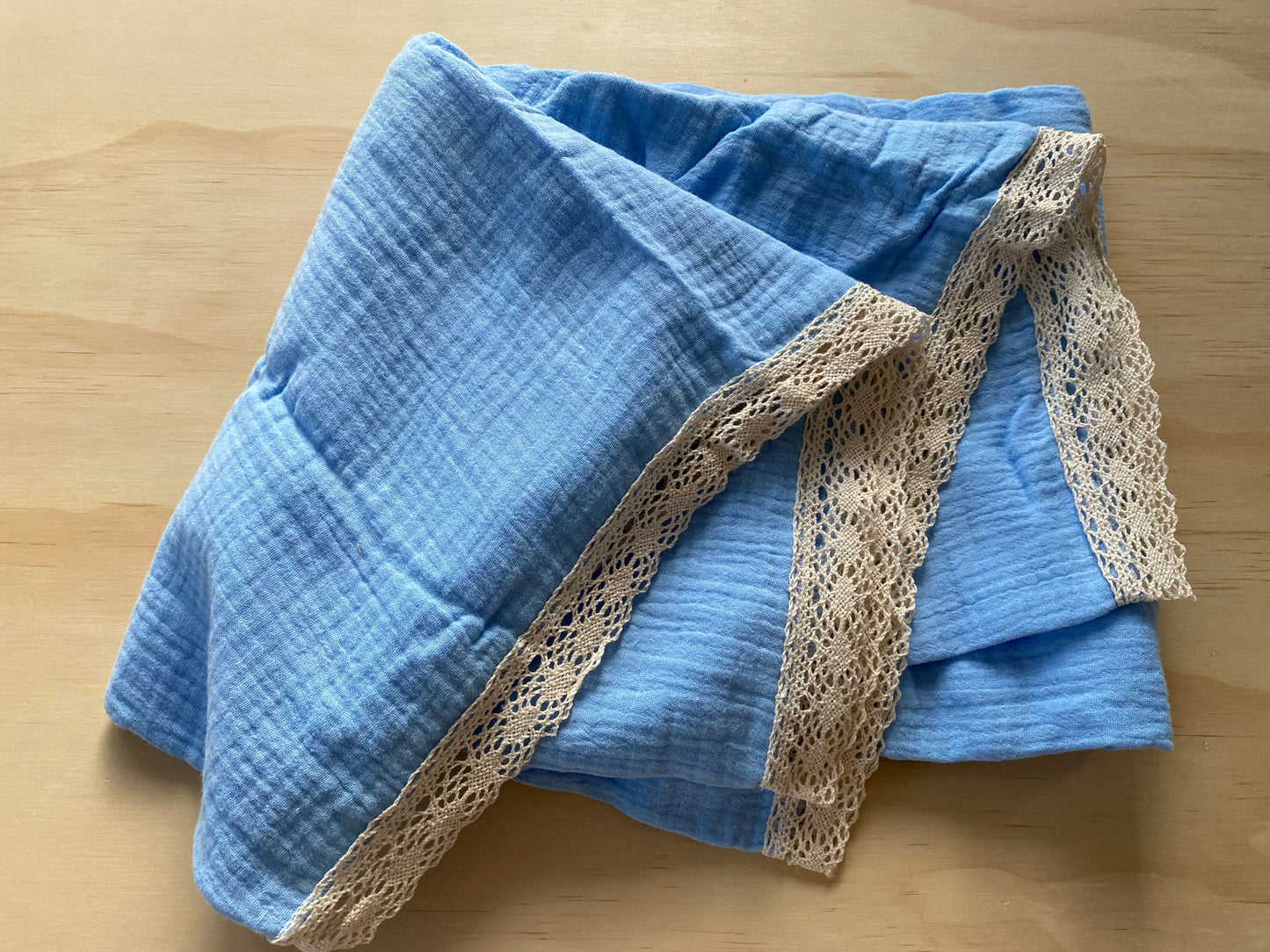 Sky with Heirloom Lace Blanket