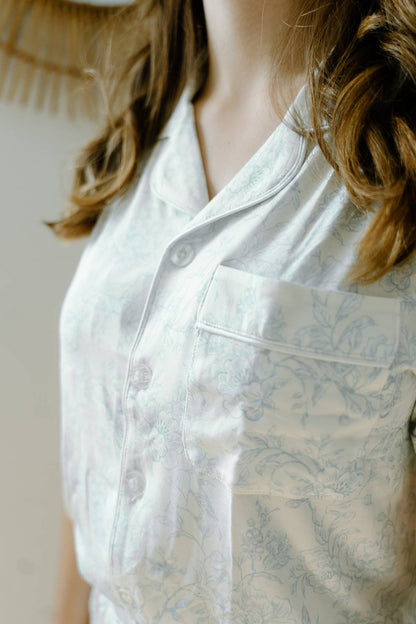 Ladies Short Sleeve PJ Set - Valley Blooms