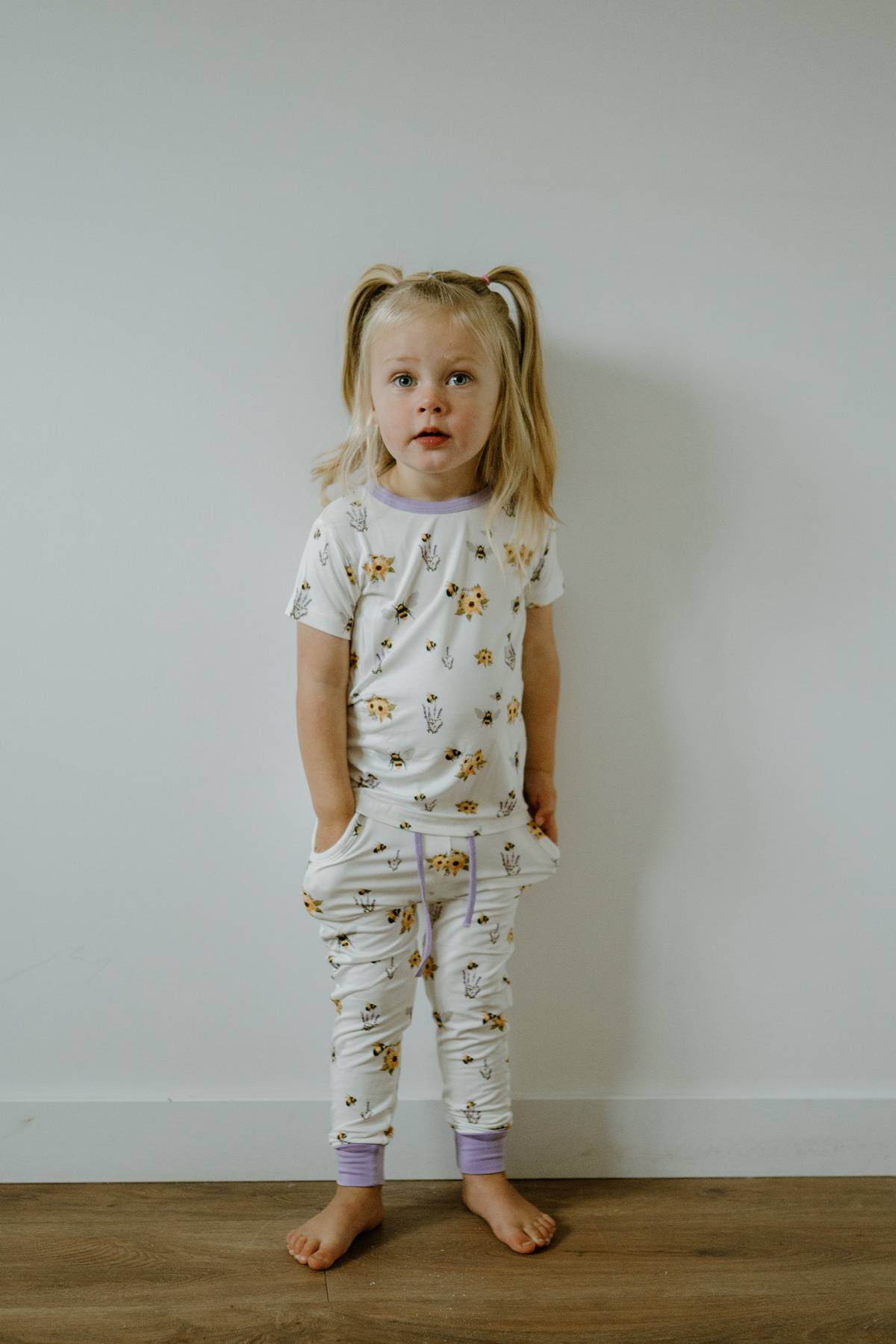 Short Sleeve PJ Pocket Jogger Set - Spring Bee