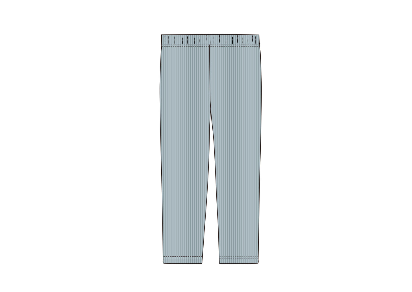 Ribbed Legging- Coastal Blue