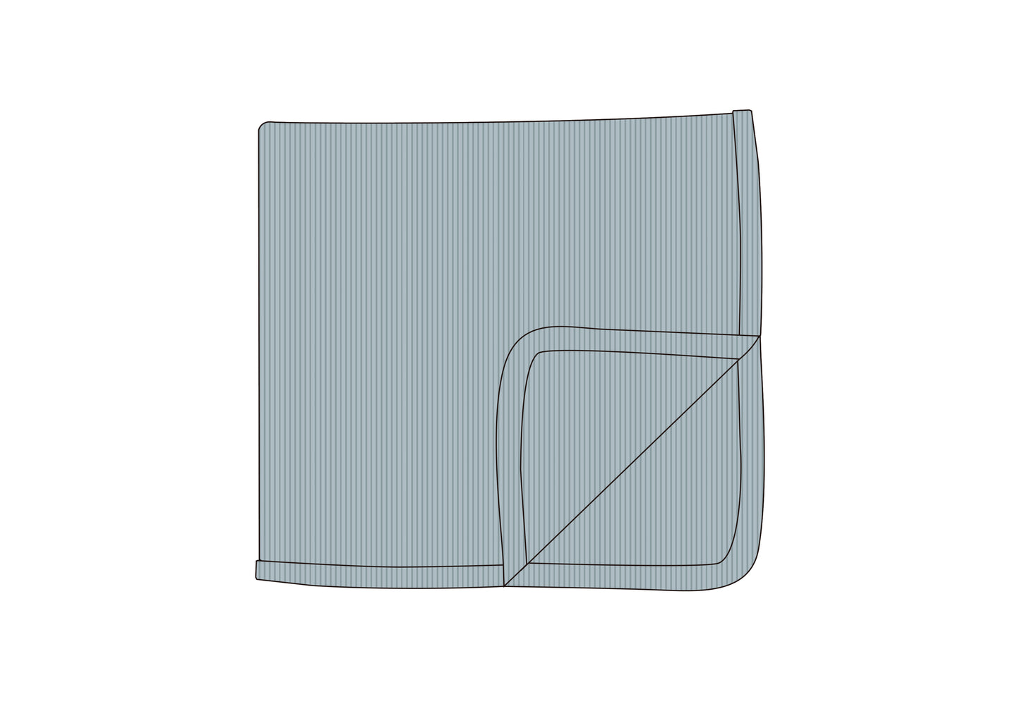 Muslin Swaddle Blanket- Coastal Blue