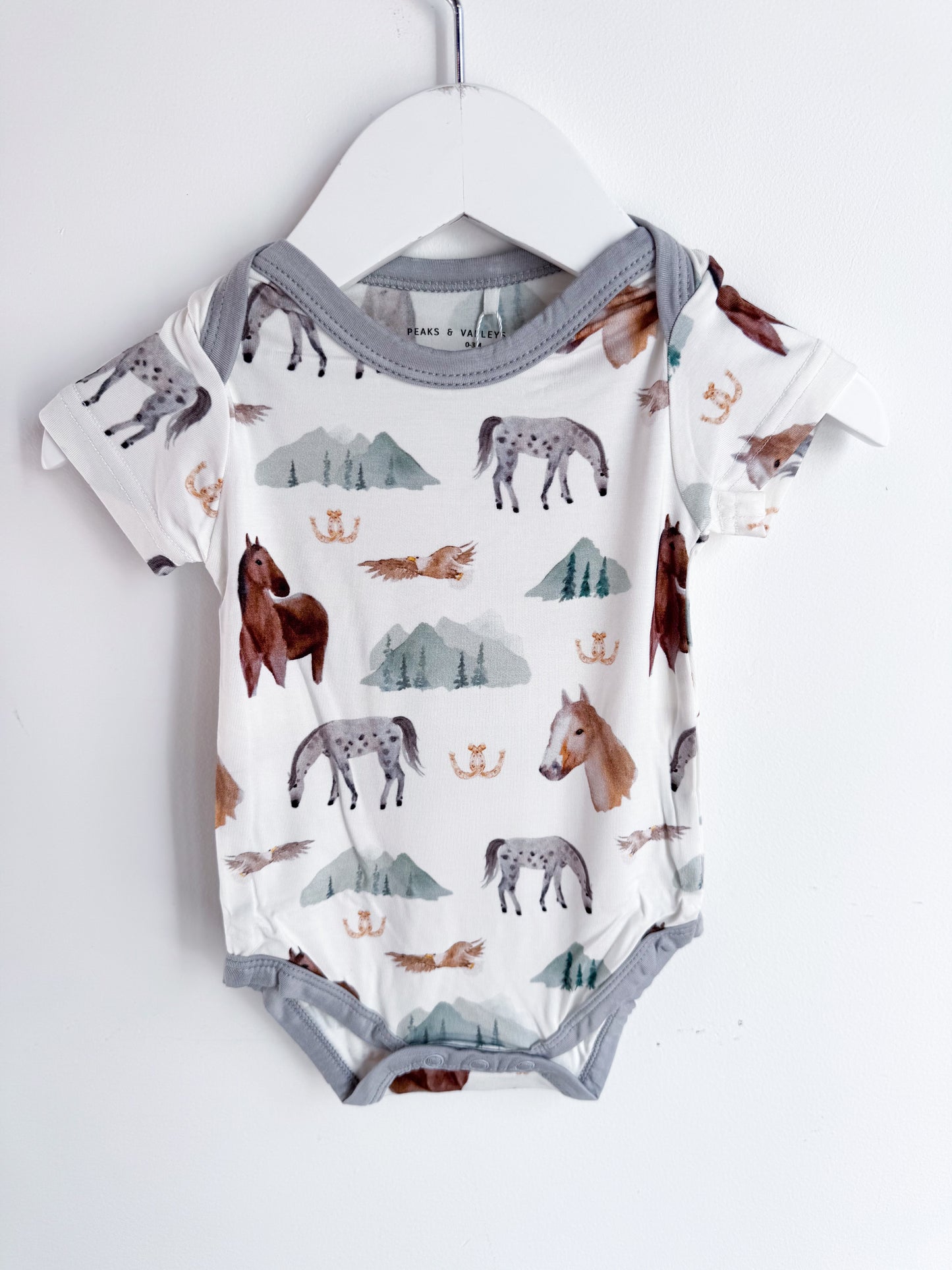 Short Sleeve Onesie- Mountain Trails