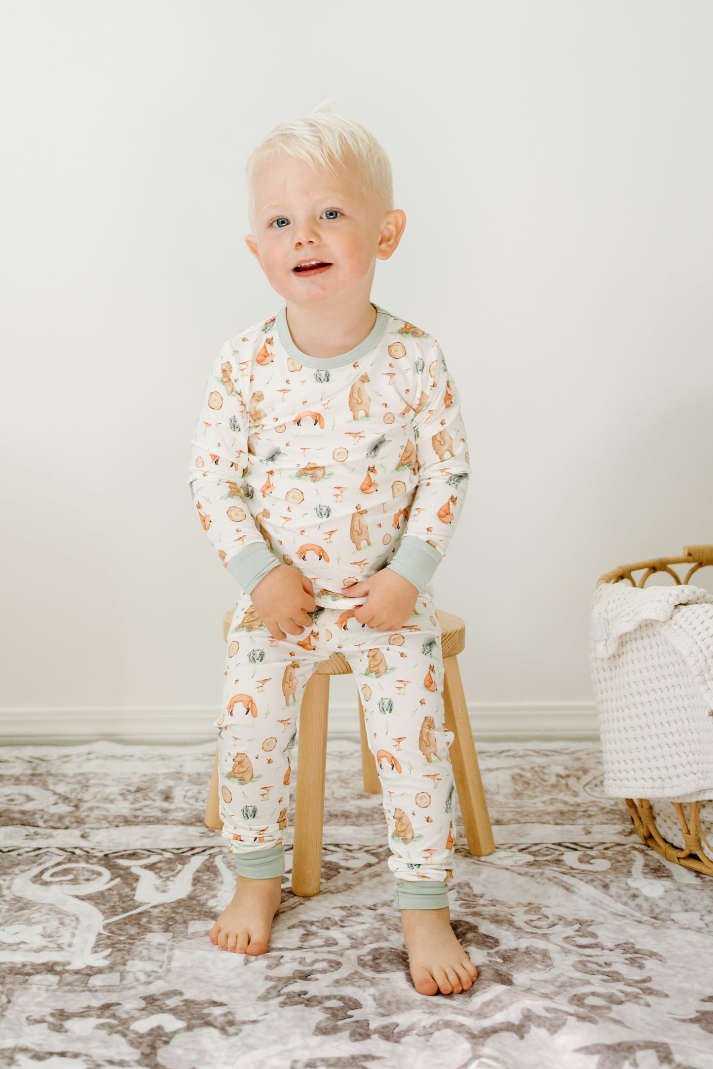 Long Sleeve PJ Pocket Jogger Set - Woodland Romp