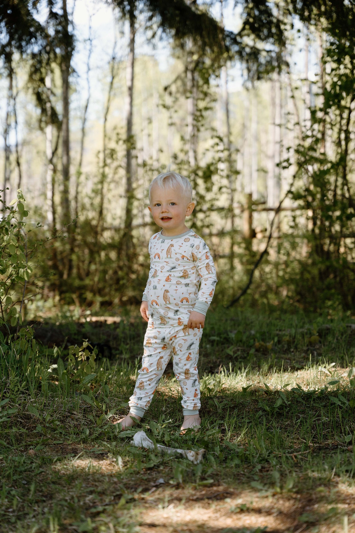 Long Sleeve PJ Pocket Jogger Set - Woodland Romp