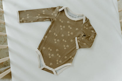 Long Sleeve Onesie -Forest Florals