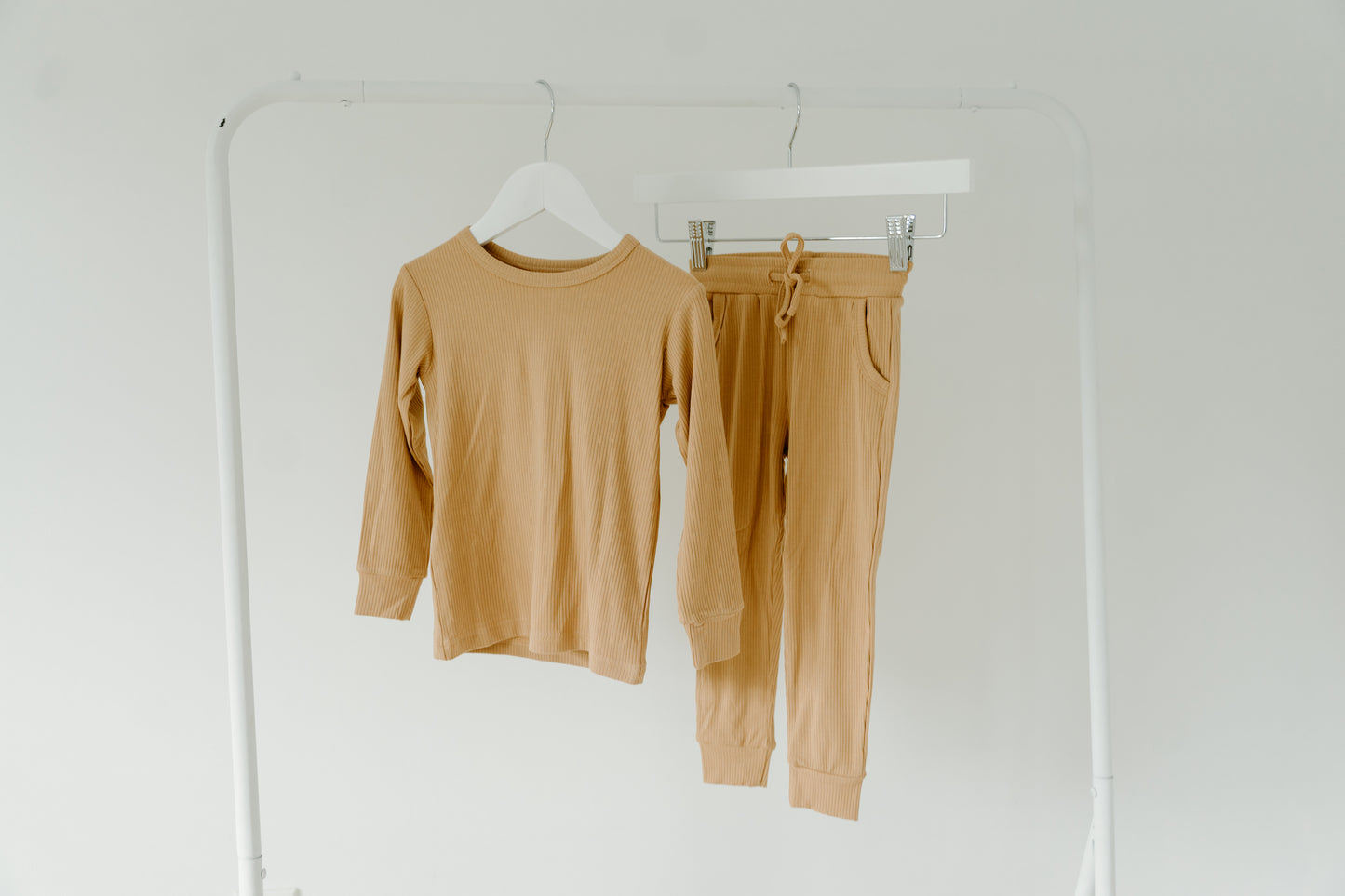 Long Sleeve PJ Pocket Jogger Set - Toffee