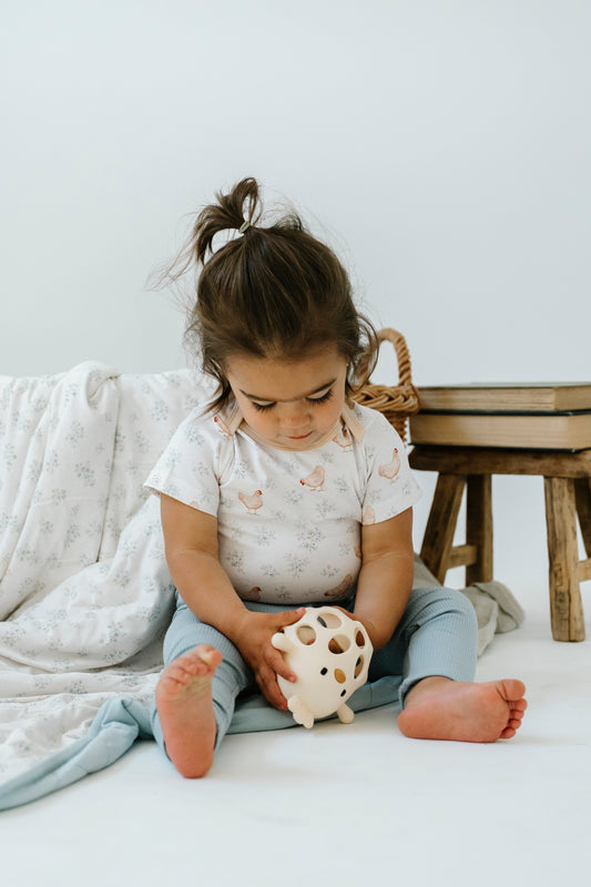 Short Sleeve Onesie- Chicken Bloom