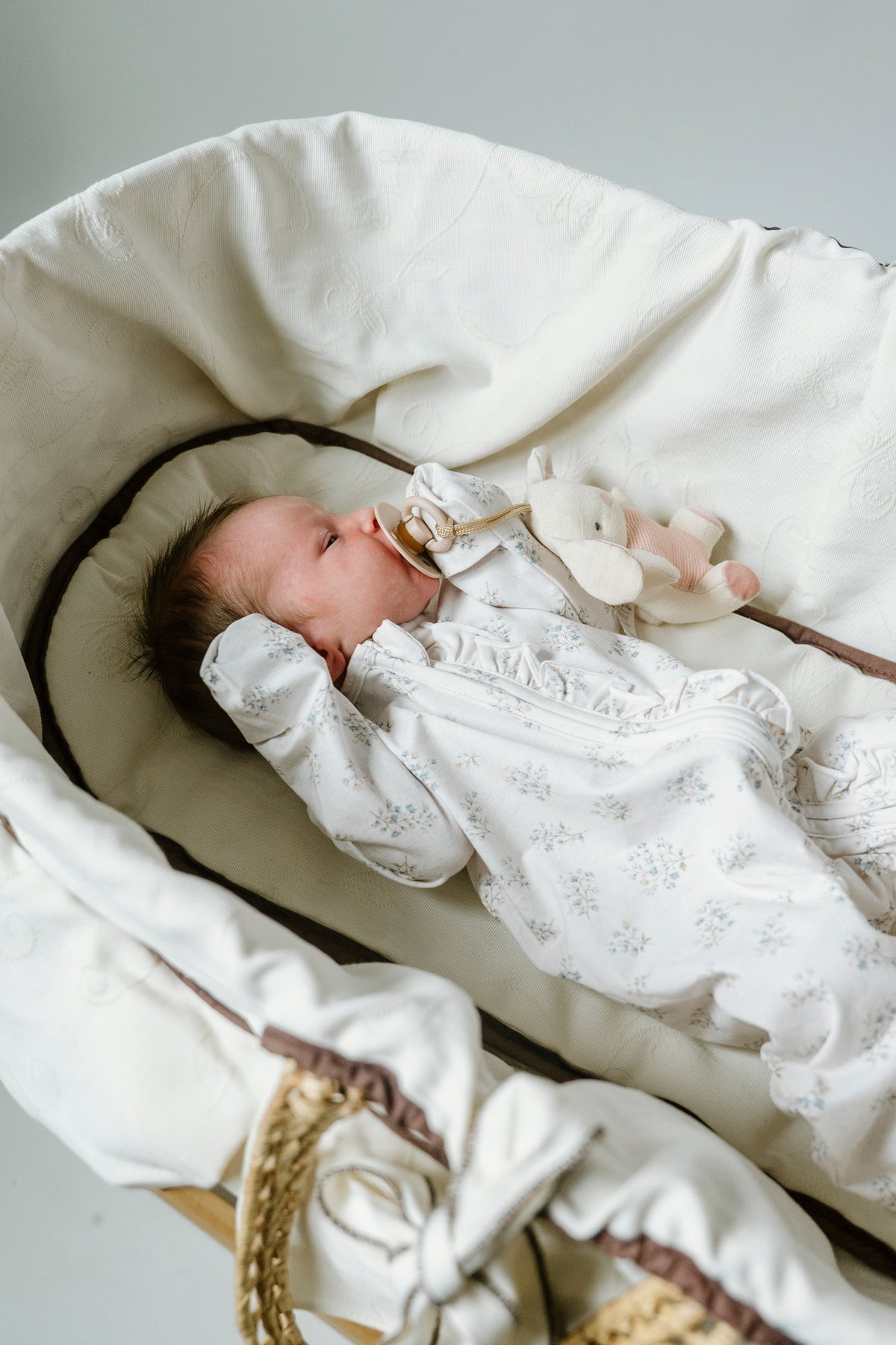 The Keepsake Ruffle Footed Sleeper- Vintage Meadow