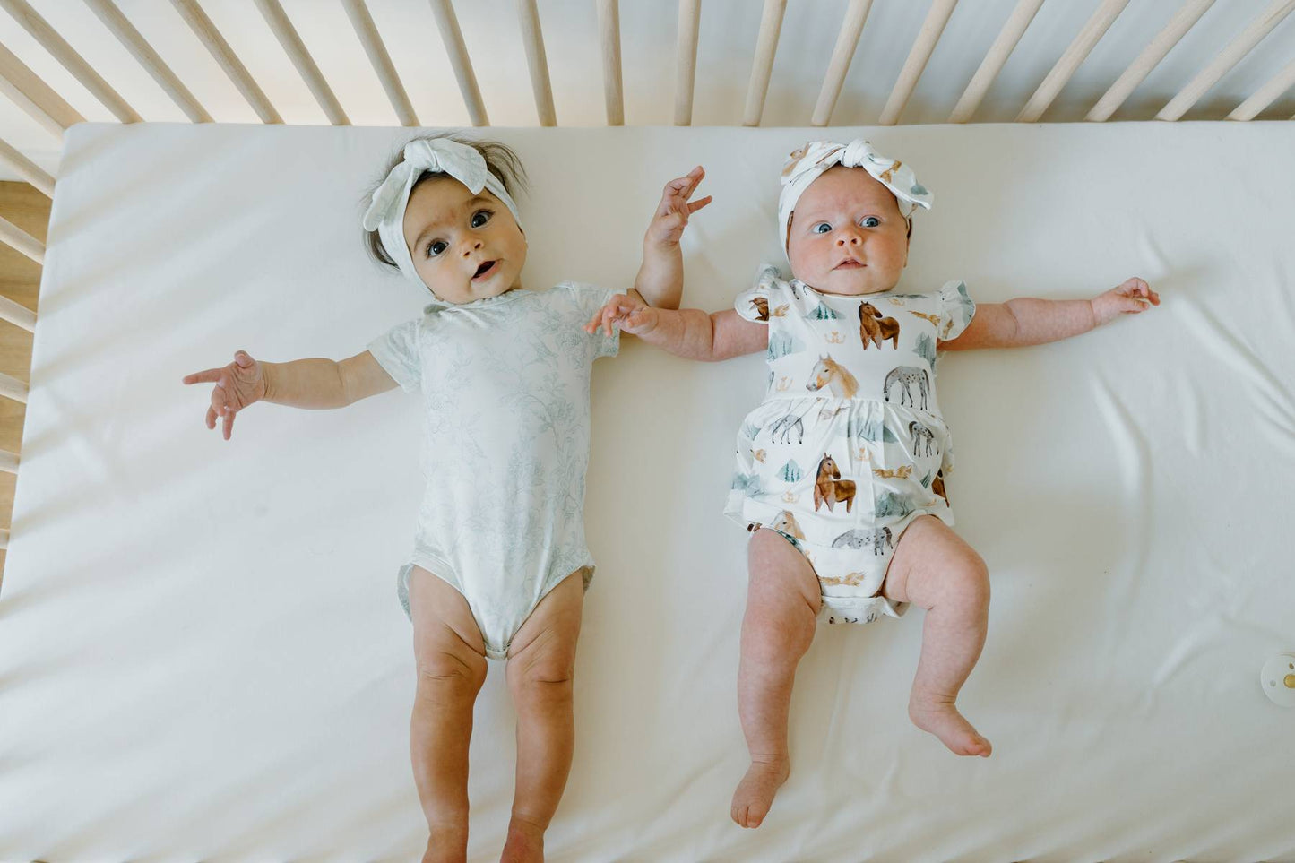 Ruffle Skirted Short Sleeve Onesie- Mountain Trails