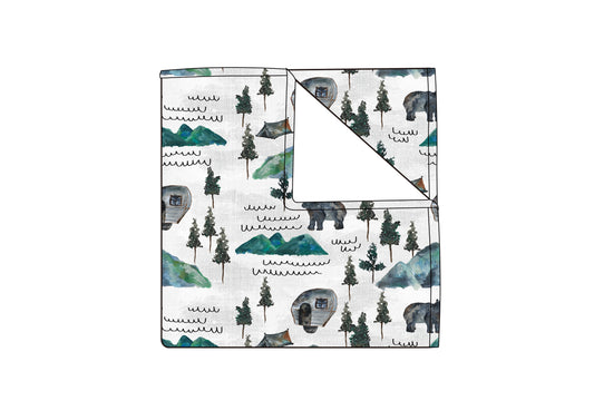 PREORDER Adventure Swaddle Blanket- Mountain Camper