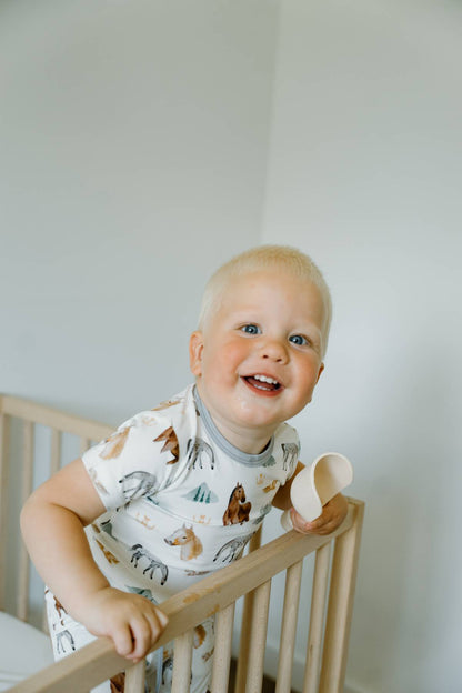 Short Sleeve PJ Pocket Jogger Set - Mountain Trails