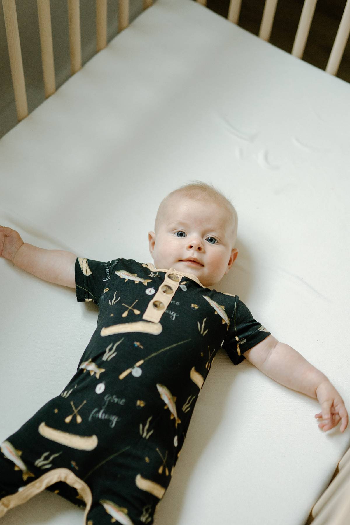 Short Sleeve Romper- Gone Fishing