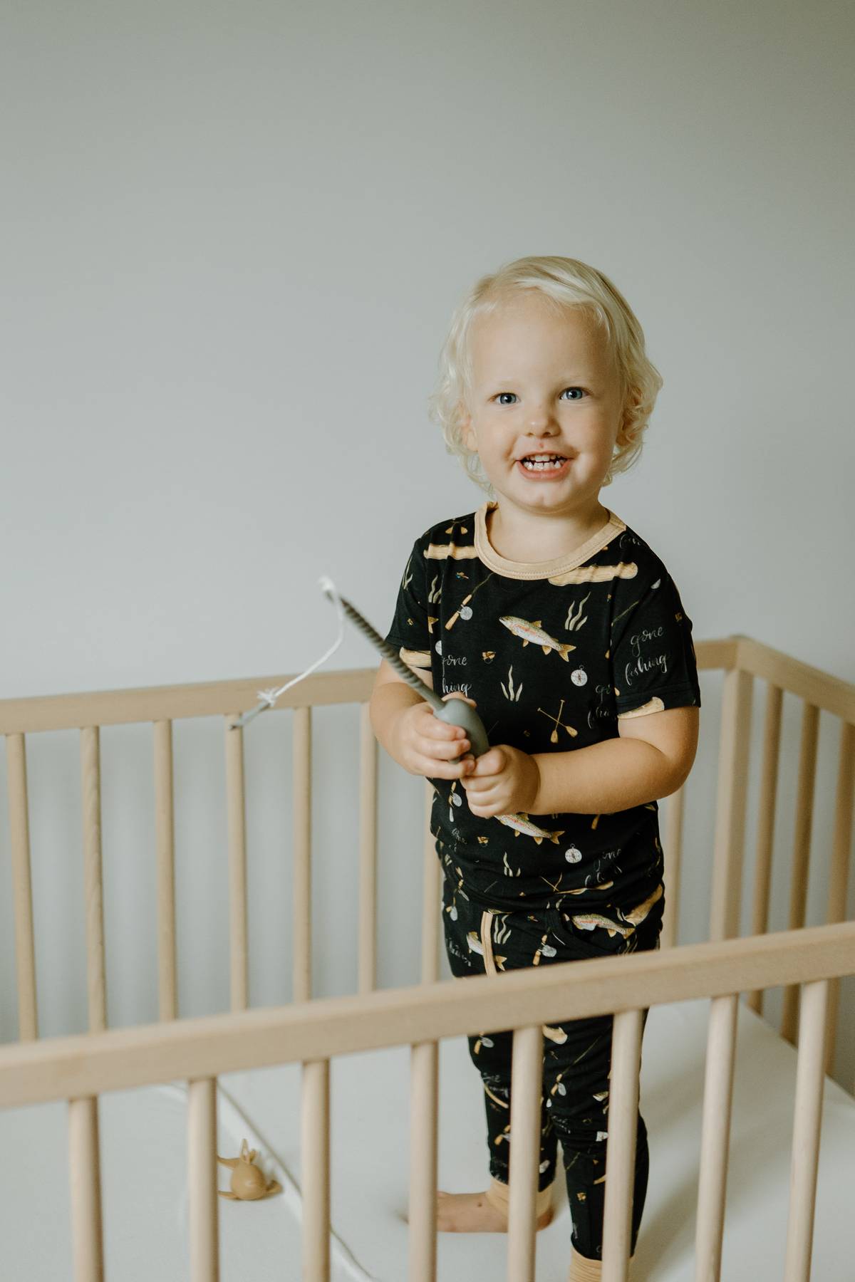 Short Sleeve PJ Pocket Jogger Set - Gone Fishing