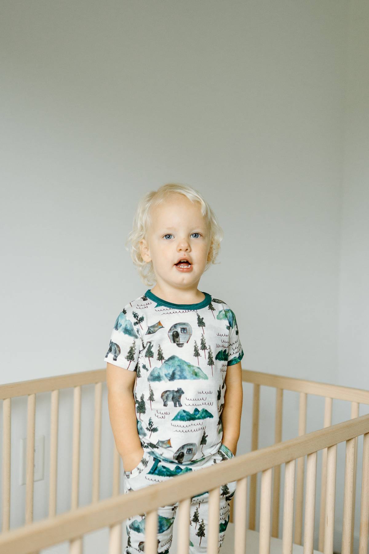 Short Sleeve PJ Pocket Jogger Set - Borealis Bear